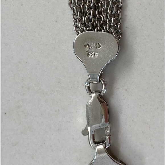 Heart Necklace, Sterling Silver, Multi-Strand - Picture 3 of 7